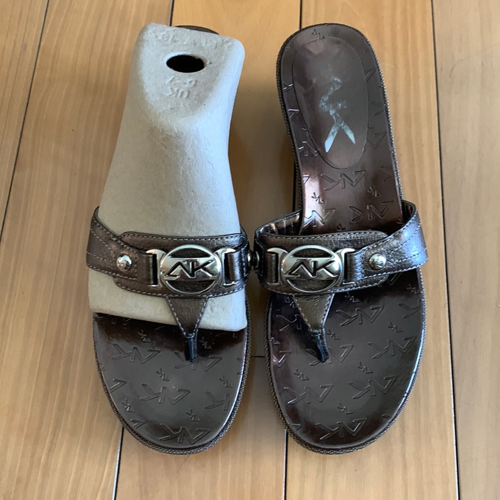 ANN KLEIN wedges in copper brown AKEXERT, 6 1/2 size